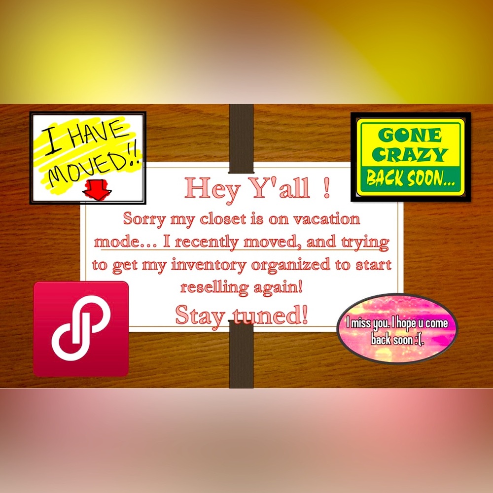 Excited to get back to selling once I get organized… check back soon!